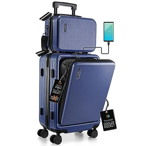 Travel in Style: A Comprehensive Review of the 22 Inch Airline Approved Carry-On Hard-shell Luggage with Cosmetic Bag